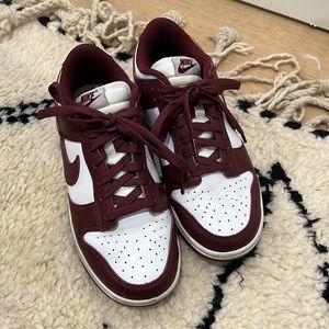 Nike Women's Burgundy and White Sneakers